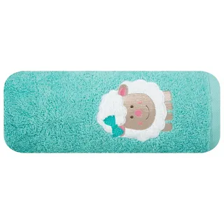 Handtuch Badetuch für Kinder 50x90 cm mint Schafe Oeko-Tex-Zertifikat Baumwolle