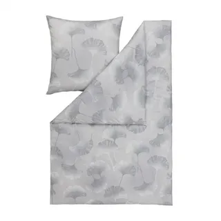 Estella Isabella Floral Platinfarben 155 x 220 cm + 80 x 80 cm