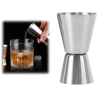 Cocktail Messbecher,Barmass Cocktailmessbeche,Cocktail Doppelmass | Mit Skalierun Skala2cl4cl,Edelstahl Messbecher Cocktail Für Gin,Whiskey,Alkohol,Hochwertiges Bar- Und Cocktail Zubehör