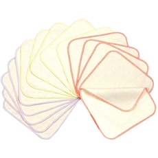 avo+cado Einlagige Flanellwaschlappen aus Bio-Baumwolle - 15 Stück - Mehrweg Baby Waschlappen als Ersatz für Feuchttücher - Kleine waschbare mini Baumwolltücher (Farbe: Flieder)
