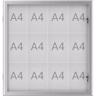 Maul Schaukasten Excite grau 12x DIN A4 95,6 x 2,8 x 100,0 cm, 1 St.