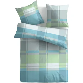 MOONLIGHT Bettwäsche »Remo, 100% Microfaser-Seersucker« 2 Stk. tlg., blau