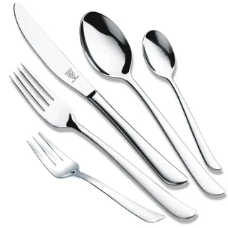 Justinus Besteck-Set 12 Personen, 60-tlg. Twist Essbesteck Tafelbesteck, Silber