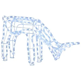 vidaXL LED-Silhouette Rentier Kaltweiß 73x31x45 cm