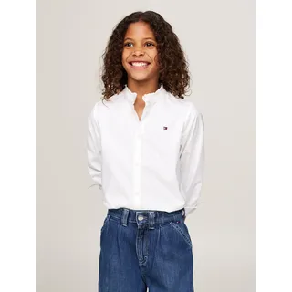 Tommy Hilfiger Langarmbluse »RUFFLE COLLAR BLOUSE LS« Kinder bis 16 Jahre, weiß