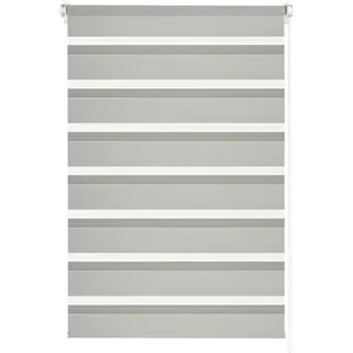 GARDINIA EasyFix Doppelrollo grau 120 x 150 cm