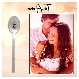 Teelöffel mit Liebesbotschaft "Ich liebe dich", originelle und personalisierte Geschenkidee für verschiedene Anlässe