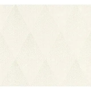 A.S. Création New Walls Punkte Dreieckmuster Glänzend Weiß Silber FSC®