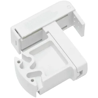 GARDINIA Klemmträger für Mittel- und Seitenzugrollo, Montage ohne Bohren, Für Fensterflügel, Verstellbar von 6-30 mm, Klemmhalter, Kunststoff, Weiß