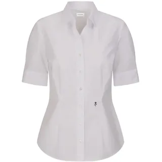 Seidensticker Damen Bluse - Hemdbluse - Kelchkragenbluse - Klassisch - Elegant - Bügelleicht - Slim Fit - Kurzarm - Uni - 100% Baumwolle