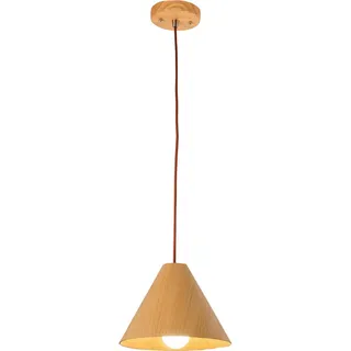 Fabas Luce Pendelleuchte , Holz, Textil , Eiche , 200 cm , ISO 9001 , höhenverstellbar , Lampen & Leuchten, Leuchtenserien