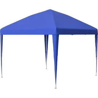 Pop Up Faltpavillon - Partyzelt 3x3 m - Wasserdichte PE-Plane - Ohne Seitenwände - Mit Sandsäcken - Blau - Blau