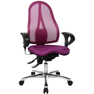 Topstar ST19UG03 Sitness 15, ergonomischer Bürostuhl, Schreibtischstuhl, inkl. höhenverstellbare Armlehnen, Bezugsstoff lila