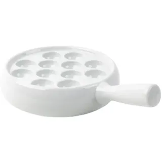 Holst Porzellan ES 012 SPL Porzellan Früchte- & Erdbeer Servierpfanne 25 cm Weiß 25 x 17 x 6 cm 2 Sets