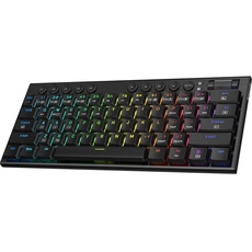 Redragon K632 PRO 60% Wireless RGB mechanische Tastatur, Bluetooth/2.4Ghz/Kabelgebundene Tri-Mode Ultra-dünne Low Profile Gaming Tastatur mit No-Lag Verbindung, dedizierter Mediensteuerung