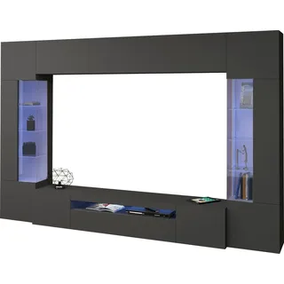 OTTO home Wohnwand "New Egypt" Breite 290cm, 4 Stk. tlg., anthrazit matt
