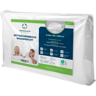 Sensalou Bettdeckenbezug wasserdicht weiß - 155 x 200 - Weiß