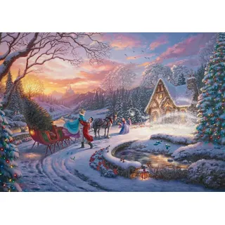 Schmidt Spiele 58035 Disney Cinderella, Bringing Home for Christmas, 1000 Teile Puzzle