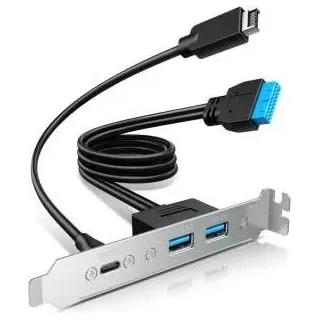 GrauGear Multi PCI Blende 1x USB-C 2x USB-A