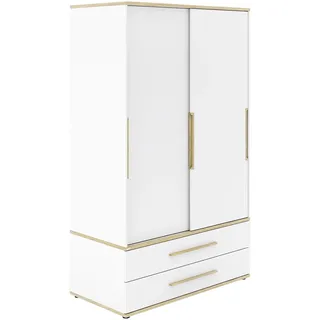 Paidi Kinderkleiderschrank YOLANDA 123,5 x 206,8 x 62 cm Eiche massiv weiß