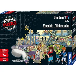 Kosmos Krimi-Puzzle: Die drei ??? Kids Vorsicht Glibberfalle, 150 Teile,