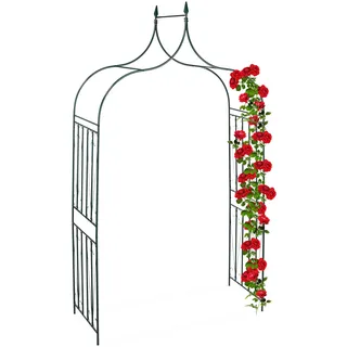 Relaxdays Rosenbogen 144 x 270 x 60 cm Schwarz