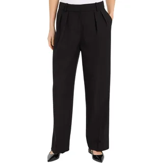 Tommy Hilfiger Damen Stoffhose Relaxed Fit Business Hose, Schwarz (Black), 40