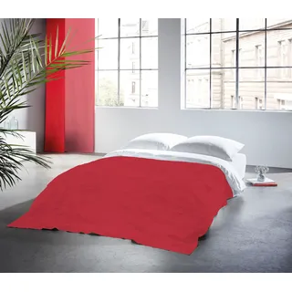 Plaid FLEURESSE "Plaid", rot (kirschrot, rot), B:180cm L:270cm, Baumwolle, Leinen, Wohndecken, Plaid, Halbleinen, in Gr. 180x270 cm, Plaid