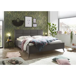 Set One by Musterring Polsterbett »Cary« wahlweise mit Matratze und Lattenrost, Füße Metall schwarz,