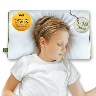smartsleep® Kinder-Nackenkissen Ergonomic Pillow – Ergonomisches Memory Foam Kopfkissen mit Luftkanälen, formstabil für Kinder