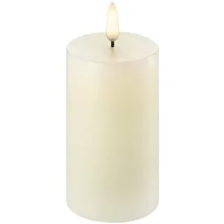 Uyuni Piffany Copenhagen Lighting Pillar LED Kerze 5,8 x 10 cm Echtwachs Ivory - 6 Stunden Timerfunktion - Keine Brandgefahr, Keine Rußbildung und kein Geruch