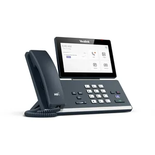 Yealink MP58 Zertifiziert für Microsoft Teams & Skype for Business, Desktop-Telefon für PC, Bluetooth-Kopplung, 7 Zoll Touchscreen, Dual-Port-Ethernet mit PoE, HD Audio, Schwarz