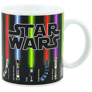 Star Wars Porzellan Farbwechsel-Tasse Lichtschwert, Farbänderung bei Temperaturwechsel, Mehrfarbig