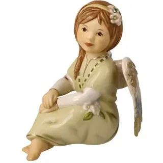 GOEBEL "Schutzengel Gloria - Engel des Glücks, Weihnachtsdeko Höhe ca. 10,5 cm", Sammlerfigur, Weihnachtsfigur, Dekofigur aus Steingut, bunt,