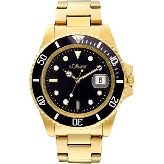 s.Oliver Herren Uhr Armbanduhr Edelstahl Gold
