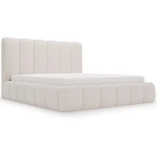 Graingold Polsterbett Imperial 200x200 Bouclé-Stoff Creme , Textil , 200x200 cm , Schlafzimmer, Betten, Polsterbetten