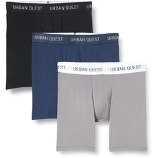 URBAN QUEST Men's 3-Pack Long Leg Bamboo Tights Underwear, Multicolor, XL