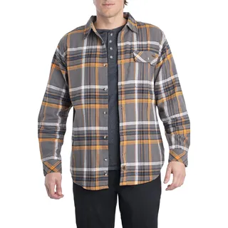 Legendary Whitetails Herren Buck Camp Flanell Langarm Plaid Button Down Freizeithemd Cordbündchen, Platin kariert, Large Hoch