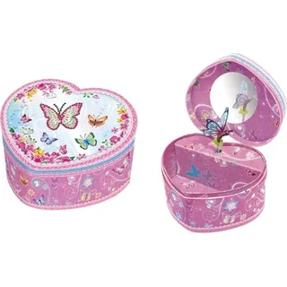 PECOWARE Spieluhr in Herzform Schmetterlinge 130BG 79385