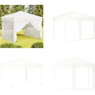 vidaXL Partyzelt Faltbar mit Seitenwänden Weiß 3x3 m - Partyzelt - Partyzelte - Pavillon - Pavillon - Weiß