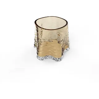 Cooee Design Gry Tealight Cognac,Teelicht aus Glas, Cognac-Farbe