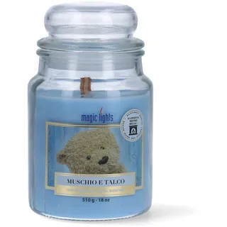 magic lights Duftkerze im Glas 510 g silber