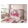 Himmelbett Lino 80 x 160 cm Kiefer massiv weiß lackiert rosa