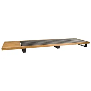 Ego Basismodul 3-Sitzer - Premium Teak, Aluminium eisengrau matt