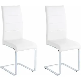 OTTO home Freischwinger Josy Kunstleder weiß 2er Set