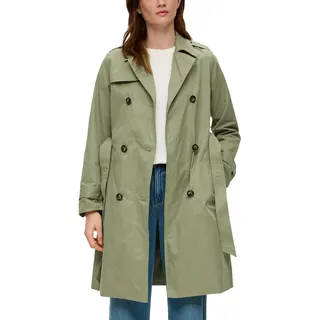 s.Oliver Damen 2141421 Trenchcoat Trenchcoat, grün_7390, 32