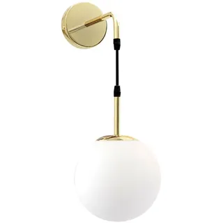 Toolight Wandlampe App653-1W Kugel Gold 1-Lichtquelle E27 20X65Cm - Gold