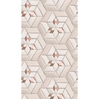 Livingwalls Travel Styles Vliestapete - Abstrakte Tapete in Weiß und Creme - klassische Wandtapete für verschiedene Räume in 1,59 m x 2,80 m