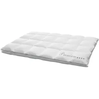 Hanskruchen Daunendecke Premium 4 Sterne Medium 135 x 200 cm - Weiß