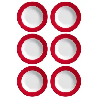 Ritzenhoff & Breker Suppenteller Doppio 22 cm rot 6er Set
